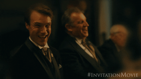 Crazy Laugh Hugh Skinner GIF