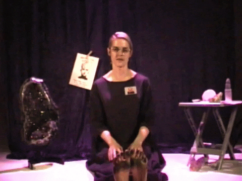 Crazy Laugh Looney Lady Acting Psychotic GIF