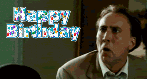 Crazy Nicolas Cage Happy Birthday GIF