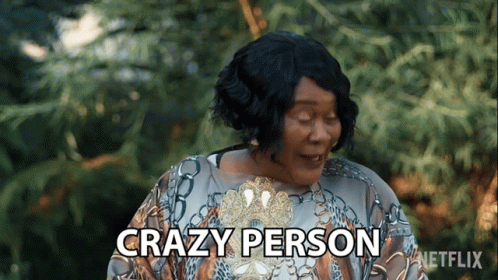 Crazy Person Connie Chiume GIF