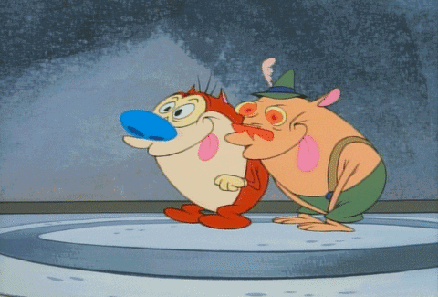 Crazy Ren And Stimpy Saw GIF