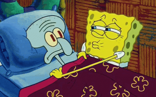 Crazy Spongebob Boa Noite Squidward GIF