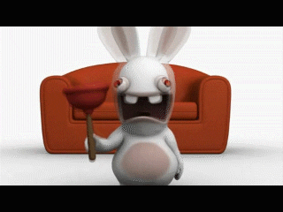 Crazy Stress Freaked Out Bunny GIF