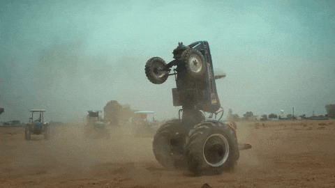 Crazy Tractor Tricks GIF