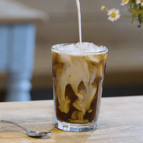 Cream Pour Iced Coffee GIF
