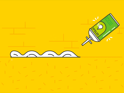 Cream Spray Foam Cartoon GIF