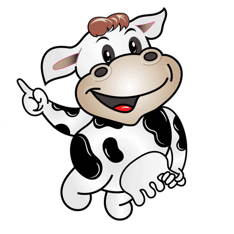 Cream Squeeze Cow Cartoon GIF