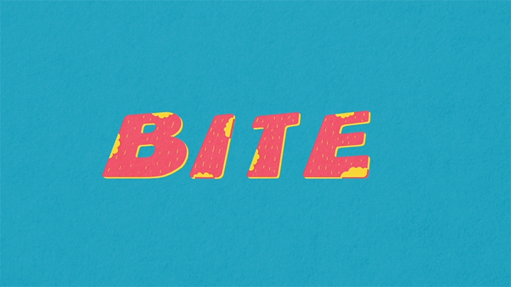Creative Bite Crackers Typography GIF