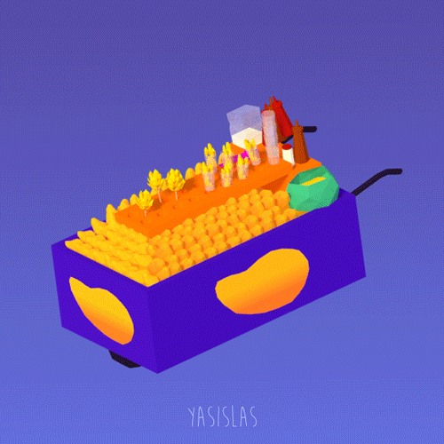 Creative Mango Fruit Food Stall Funny Shake GIF