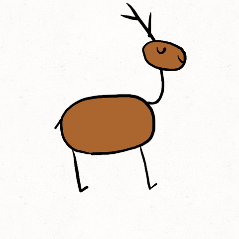 Creative Stick Dancing Reindeer Animation GIF
