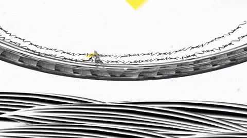 Creative Striking Yellow Lightning Ocean GIF