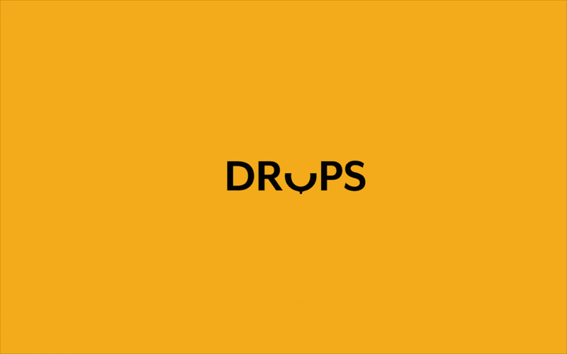 Creative Yellow Drops Typography GIF