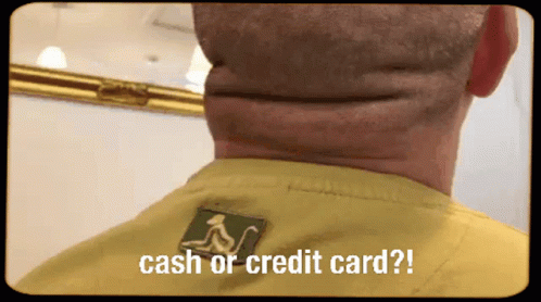Nape Swipe Cash Or Credit Card GIF