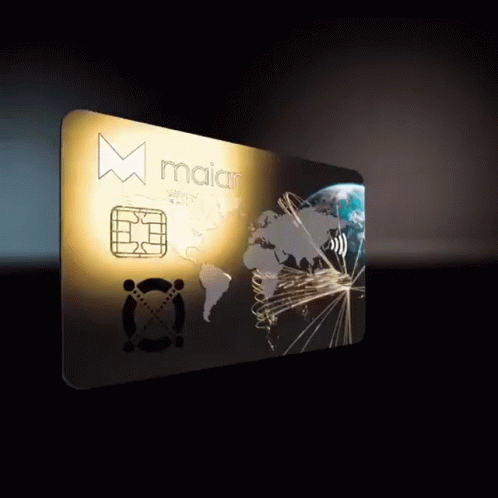 Revolving Shiny Maiar Bank Credit Card GIF