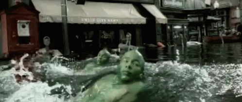 Creed Band Green Mermen Swimming By GIF