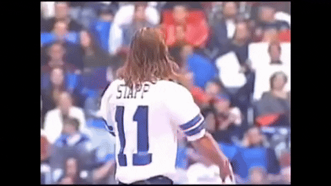 Creed Halftime Show Acrobat Guy Descending GIF