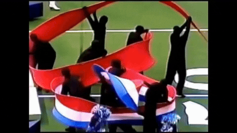 Creed Halftime Show Red White Blue Giant Ribbon GIF