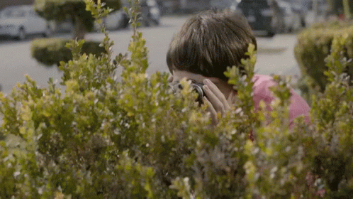 Boy Creep Using Telescope GIF