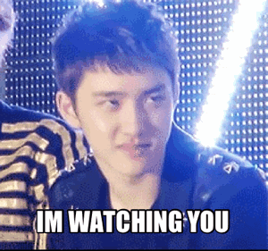 Creepin Exo Do Kyungsoo Fiery Eyes GIF