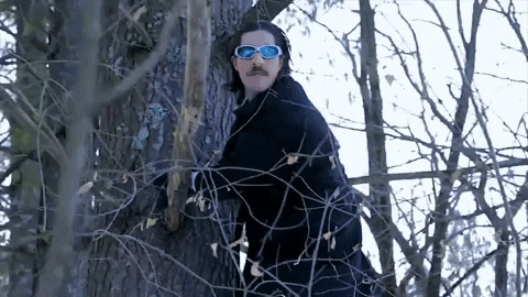 Creepin Outside The Snowy Forest GIF