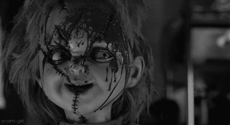Creepy Chucky Bloody Child's Play GIF