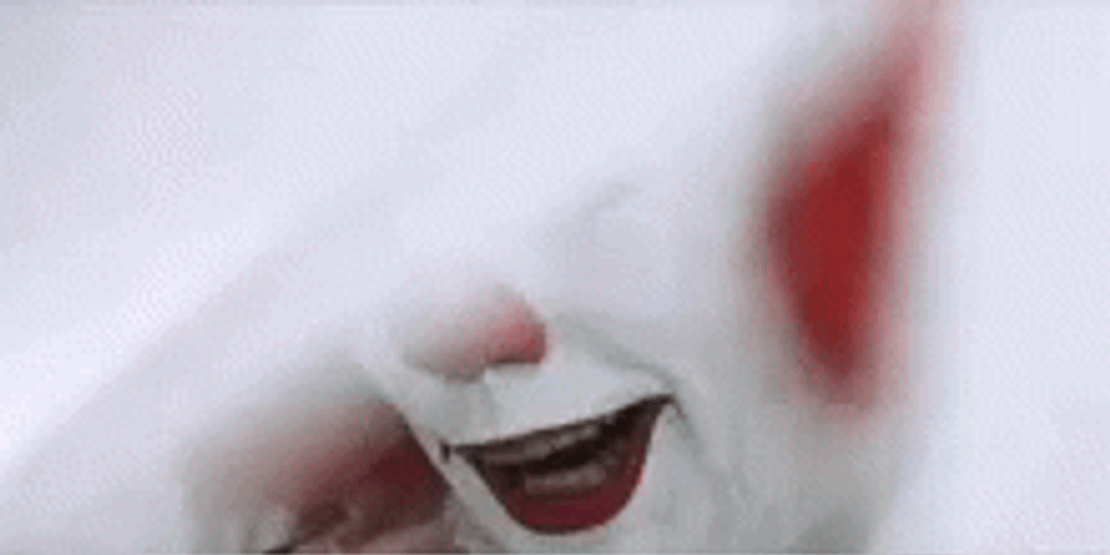 Creepy Clown Pennywise Peek A Boo GIF