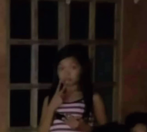 Creepy Girl Disappearing Video Clip GIF