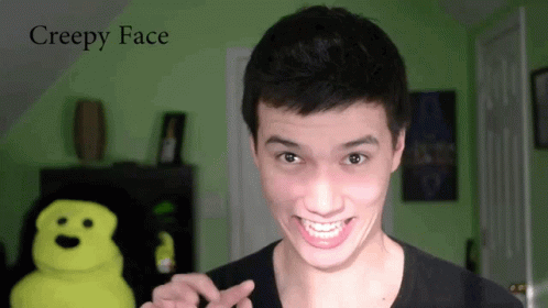 Creepy Guy Face GIF