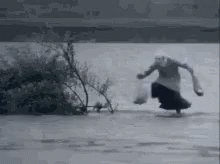 Creepy Guy Flood Funny Running GIF