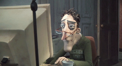 Creepy Man Not Again Animation GIF