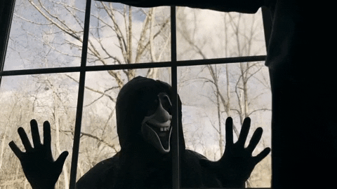 Creepy Man On Friday 13th Outside The House GIF