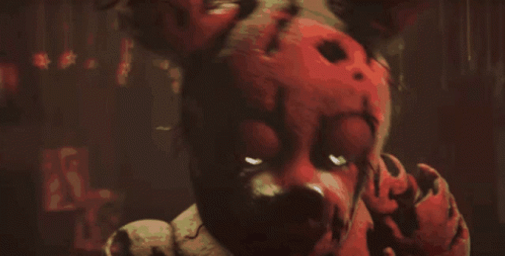Creepy Springtrap Holding A Toy GIF