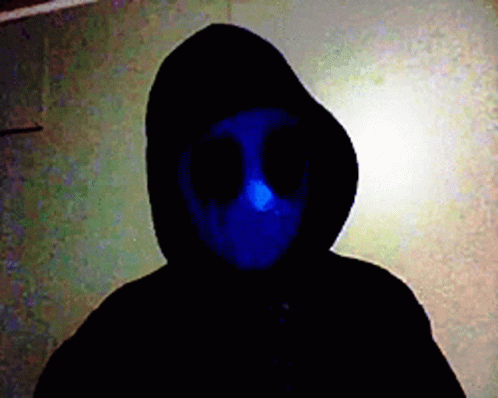 Creepypasta Blue Mask Hoodie GIF