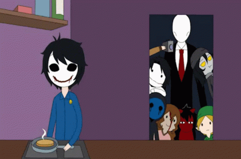 Creepypasta Characters Unite GIF