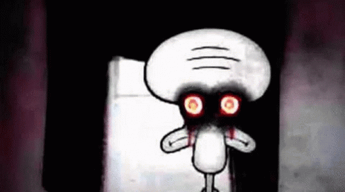 Creepypasta Cursed Squidward GIF