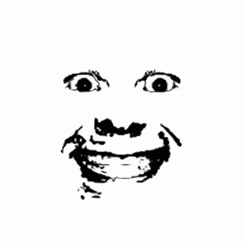 Creepypasta Face On White GIF