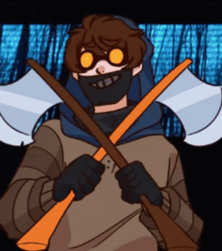 Creepypasta Ticci Toby Holding Axe GIF