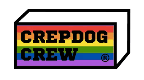 Crepdog Crew Logo With Rainbow Background