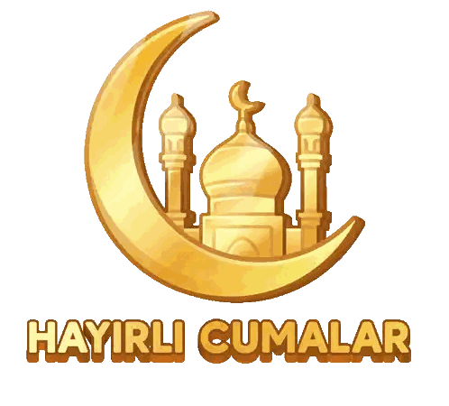Crescent Moon and Mosque Hayirli Cuma