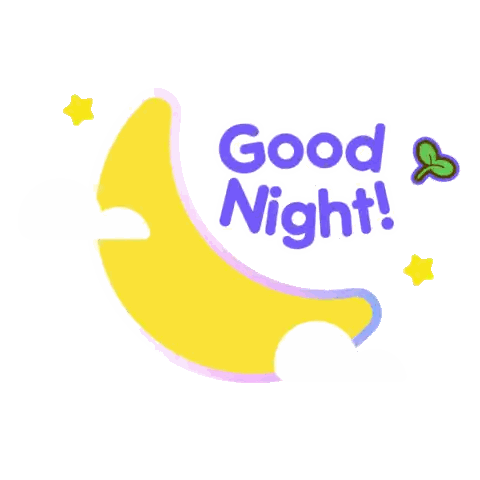 Crescent Moon Good Night Sticker