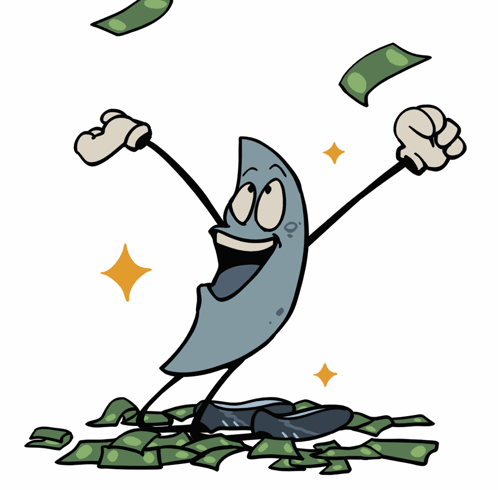 Crescent Moon Surrounded by Money