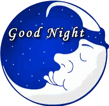 Crescent Moon With Face Saying Good Night