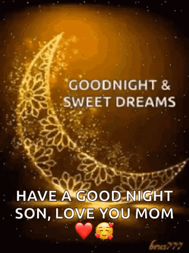Crescent Moon with Goodnight and Sweet Dreams