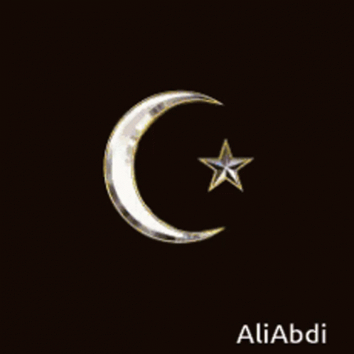 Crescent Moon With Star And Aliabdi GIF