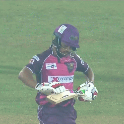 Cricket Batsman Breaks The Bat GIF