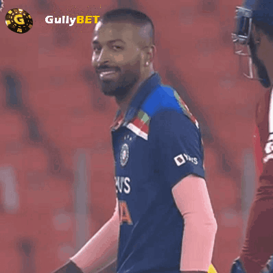 Cricket Player in Front of Gullybet Wall