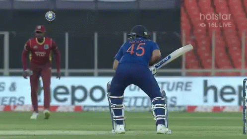 Cricket Player Number 45 on Field