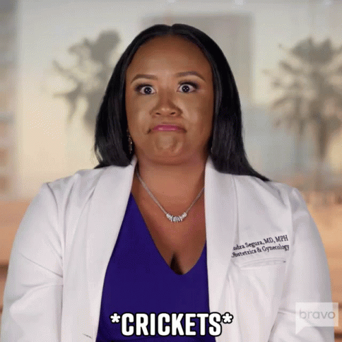 Crickets Chirping Kendra Segura Just Like That GIF