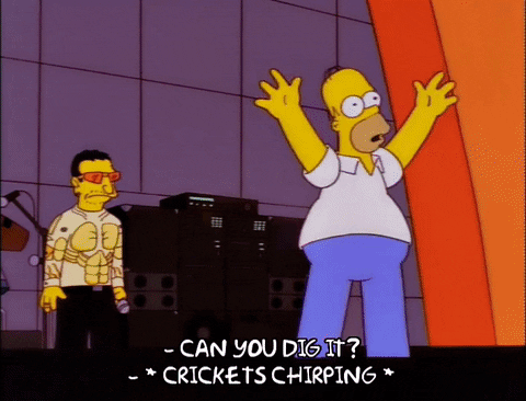 Crickets Chirping Prompting Homer Simpson GIF