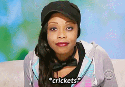 Crickets Lady Staring Blank GIF